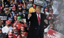 Trump Honors Two Football Players at Ohio Rally, Suspended for ‘Thin Blue Line’ Flag