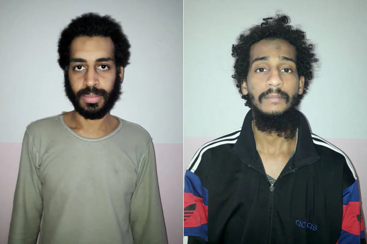 A combination picture shows Alexanda Kotey and Shafee Elsheikh, in Amouda, Syria, in undated photographs released on Feb. 9, 2018. (Syrian Democratic Forces/Handout via Reuters)