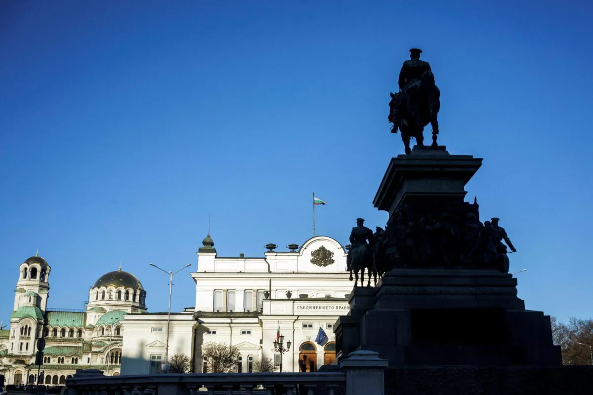 A picture showing Bulgarian Parliament building, Alexander Nevski cathedral on the background, and the statue of Russian Emperor Alexander II, in Sofia, taken on Dec. 30, 2017. (Dimitar Dilkoff/AFP via Getty Images)