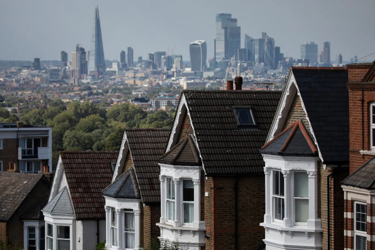 Rows of larger houses are shown in London on Aug. 5, 2020. (Dan Kitwood/Getty Images)
