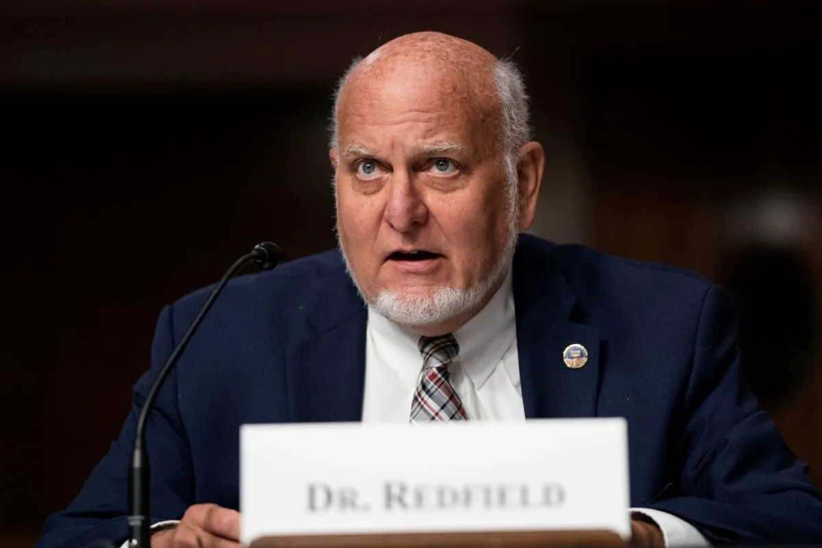 Then-Centers for Disease Control and Prevention Director Robert Redfield testifies to a congressional panel in Washington on Sept. 23, 2020. (Alex Edelman/Pool via Reuters)