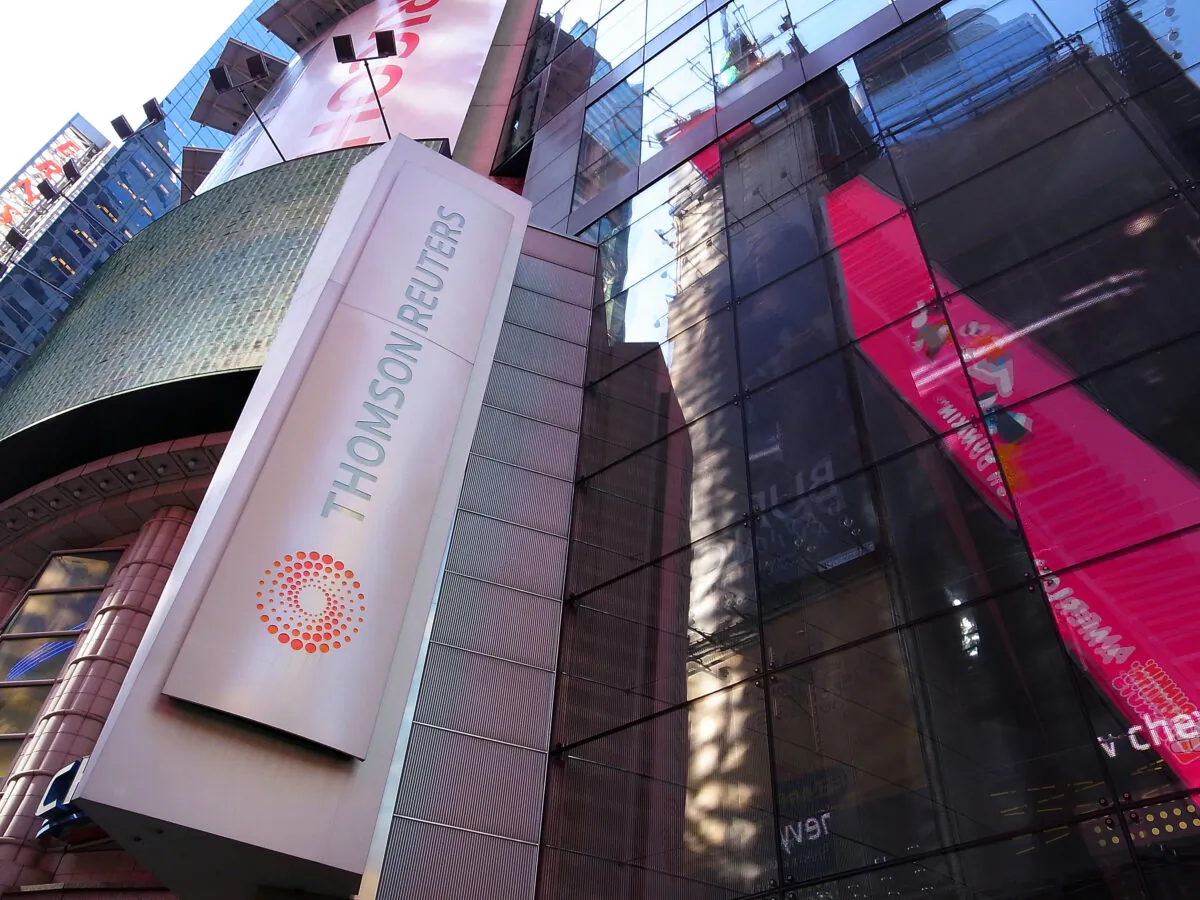 The Thomson Reuters building in New York City. (Spencer Platt/Getty Images)