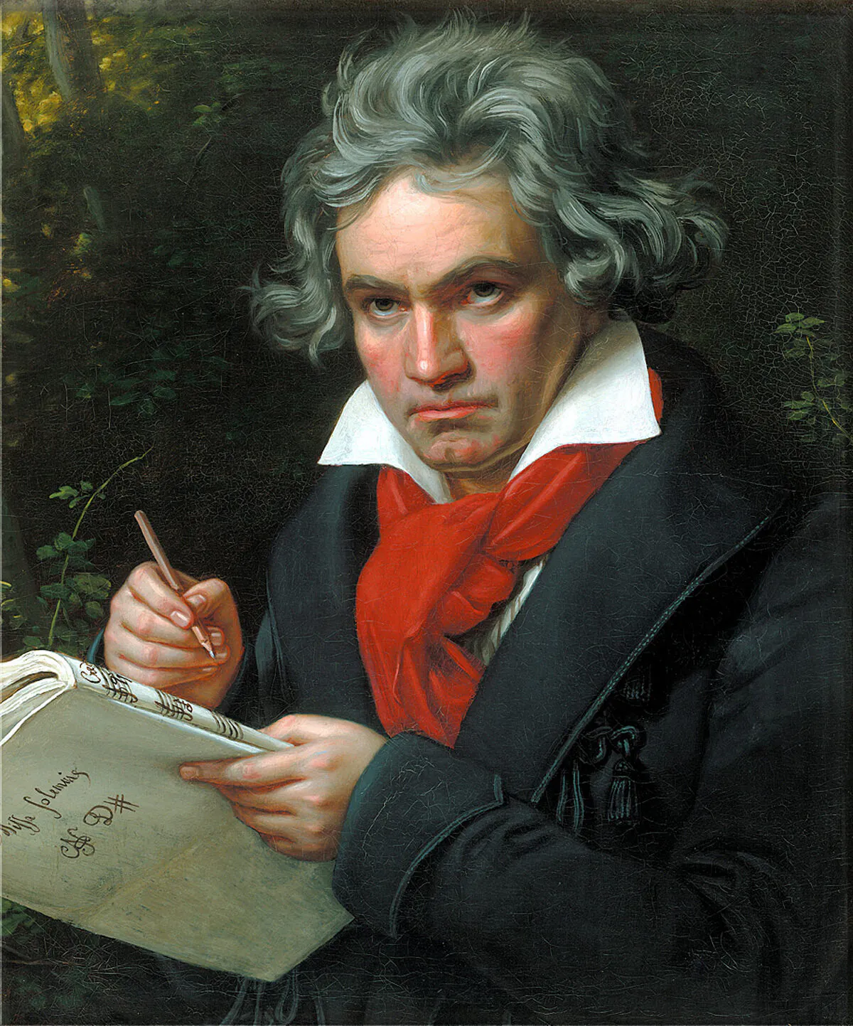 Portrait of Ludwig van Beethoven when composing the "Missa Solemnis," written to awaken religious feeling. (Public Domain)