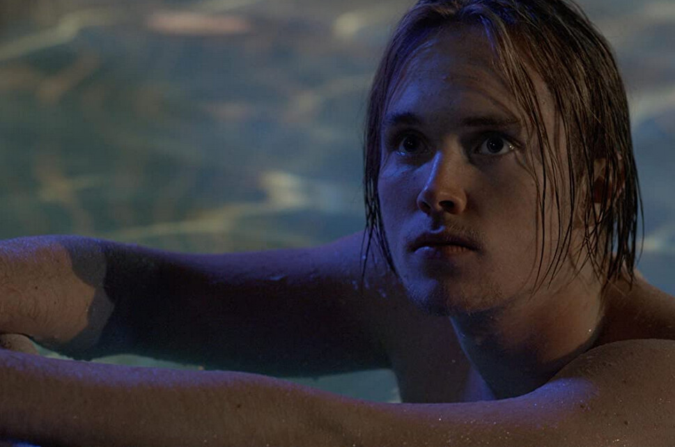 teenager in swimming pool