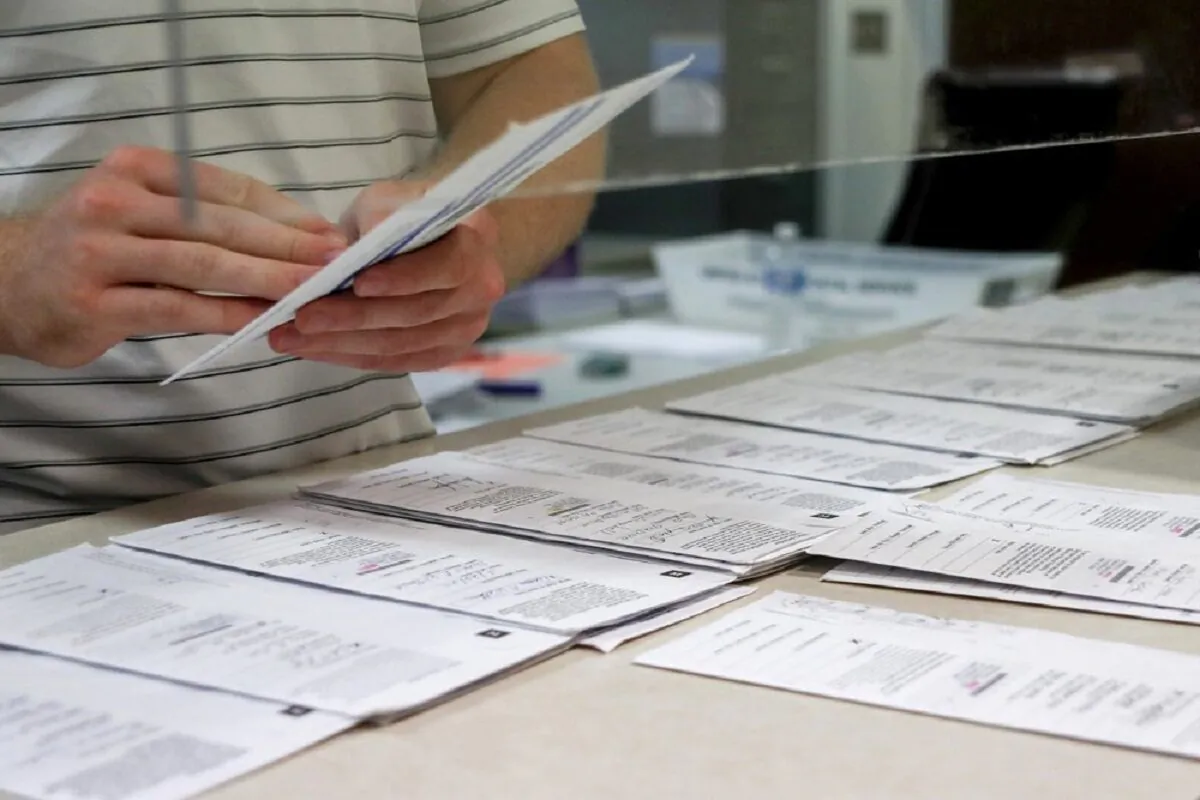 Processing work on mail in ballots for the Pennsylvania Primary election is being done at the Butler County Bureau of Elections, in Butler, Pa., on May 28, 2020. (Keith Srakocic/AP Photo)