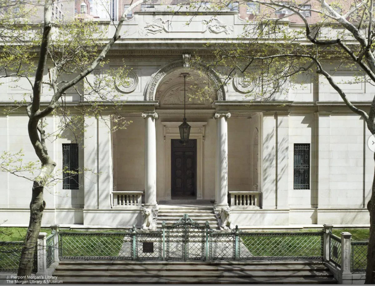 The Morgan Library & Museum. In 1902 American financier Pierpont Morgan (1837–1913) chose architect Charles Follen McKim (1847–1909) of the prominent firm McKim, Mead, and White to design a library to house his growing collection of rare books and manuscripts.(The Morgan Library & Museum)