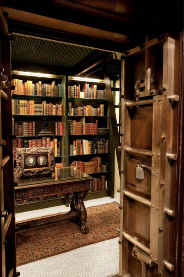 the vault of valuable books at the Morgan Library