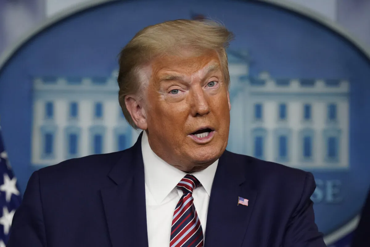 President Donald Trump speaking during a news conference at the White House in Washington on Sept. 27, 2020. (AP Photo/Carolyn Kaster)