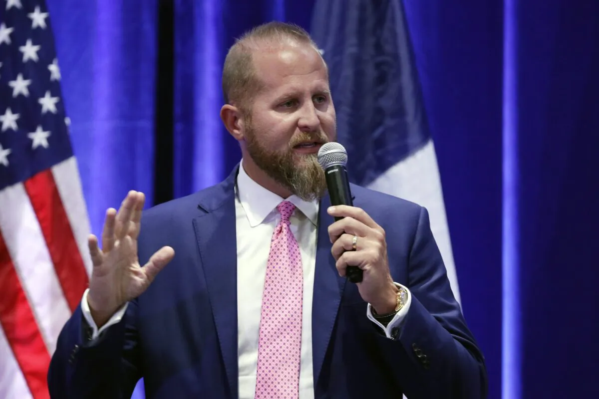 Brad Parscale, the former-campaign manager to President Donald Trump speaks to supporters during a panel discussion, in San Antonio on Oct. 15, 2019. (Eric Gay/AP Photo)