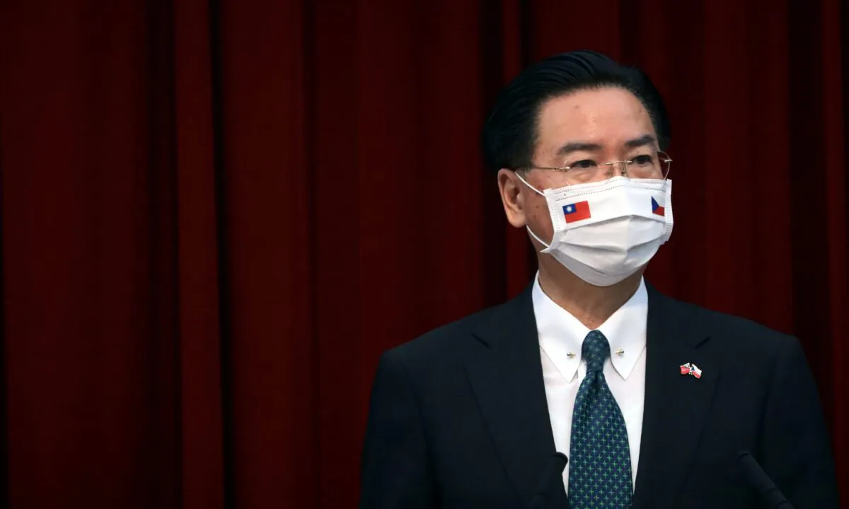 Taiwan's Foreign Minister Joseph Wu speaks at a news conference in Taipei on Sept. 3, 2020. (Ann Wang/Reuters)