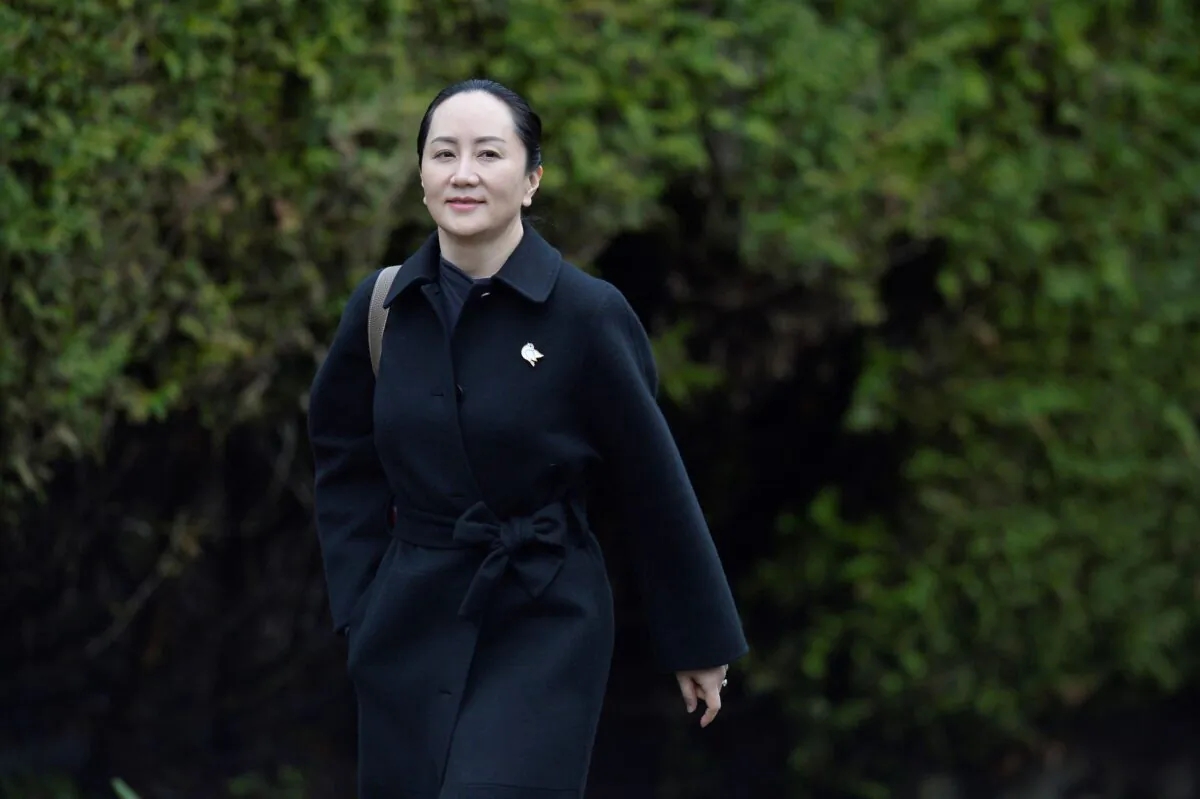 Huawei Chief Financial Officer Meng Wanzhou leaves her home to attend her extradition hearing at the B.C. Supreme Court in Vancouver on January 22, 2020. (Reuters/Jennifer Gauthier)