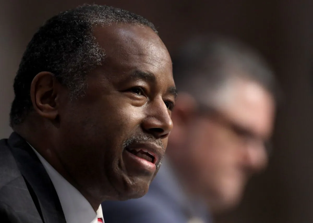 Housing Secretary Ben Carson testifies before the Senate in Washington on June 9, 2020. (Win McNamee/Pool/AFP via Getty Images)