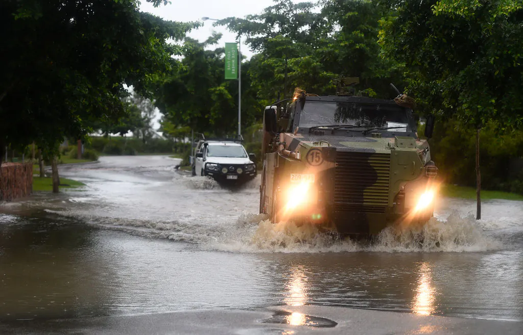 Two days of storms delivered a month worth of rain and flash flooding to some parts of Queensland. Suburb of Rosslea in Townsville, Australia on Feb. 5, 2019. (Ian Hitchcock/Getty Images)