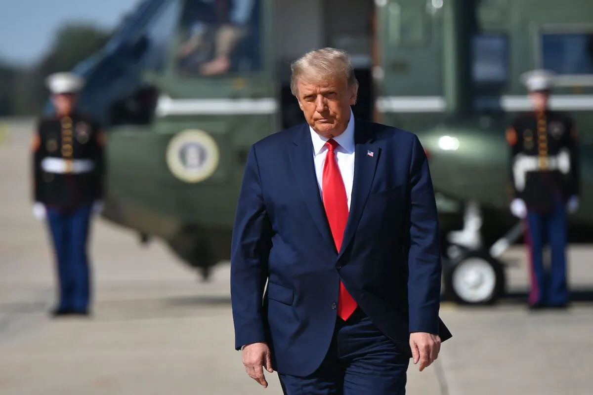 President Donald Trump arrives to board Air Force One before departing from Andrews Air Force Base in Maryland on Sept. 30, 2020. (Mandel Ngan/AFP via Getty Images)