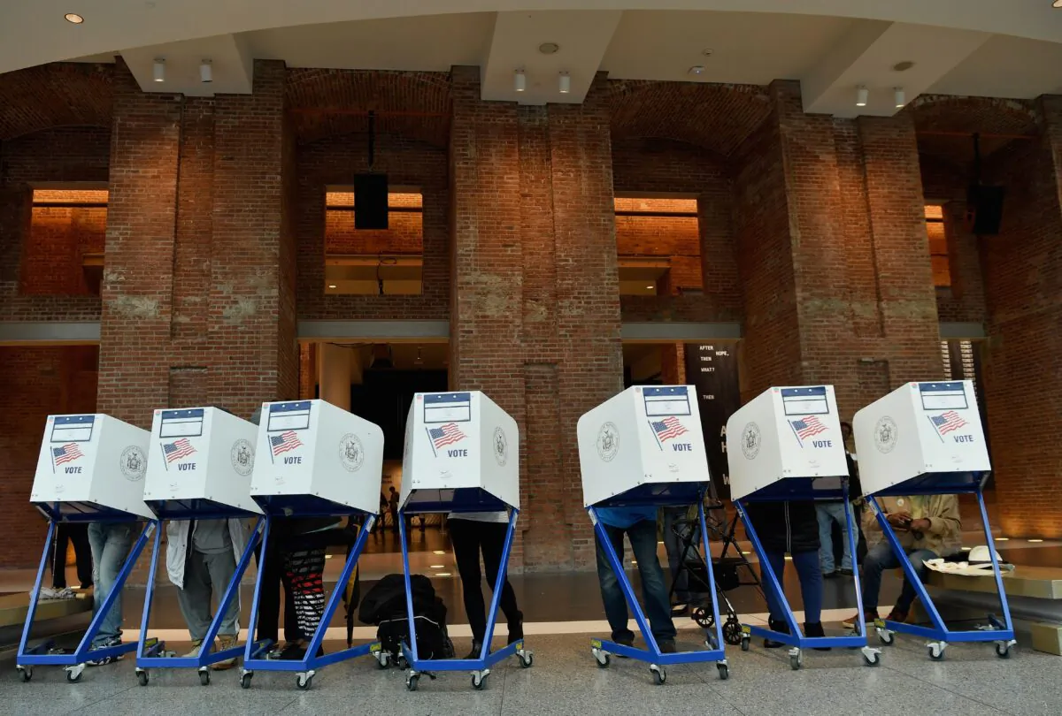 Voters cast their ballot in an election in New York state on Nov. 6, 2018. (Angela Weiss/AFP via Getty Images)