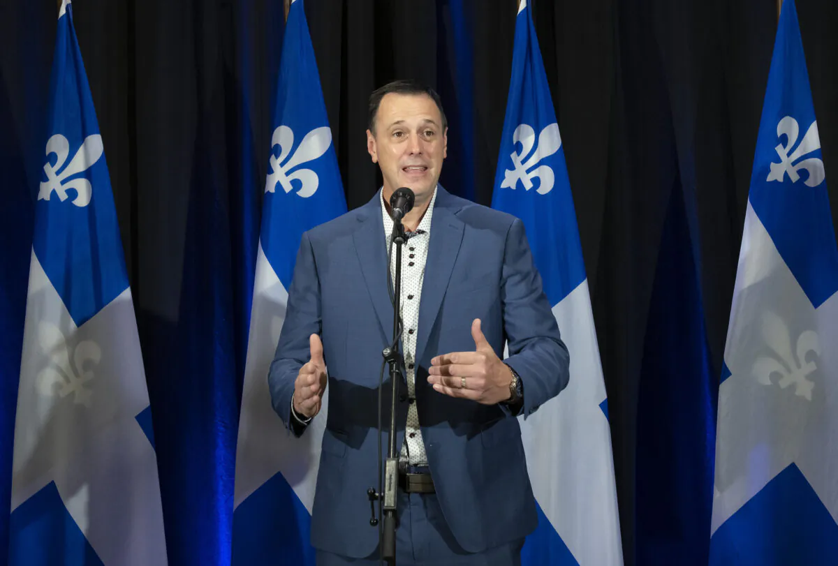 Quebec Education Minister Jean-Francois Roberge speaks on COVID-19 measures in schools at a news conference at the legislature in Quebec City on Sept. 11, 2020. Quebec is set to announce new measures for schools in areas with higher infection rates. (Jacques Boissinot/The Canadian Press)