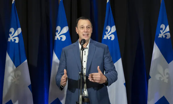 Quebec Education Minister Jean-Francois Roberge speaks on COVID-19 measures in schools at a news conference at the legislature in Quebec City on Sept. 11, 2020. Quebec is set to announce new measures for schools in areas with higher infection rates. (Jacques Boissinot/The Canadian Press)