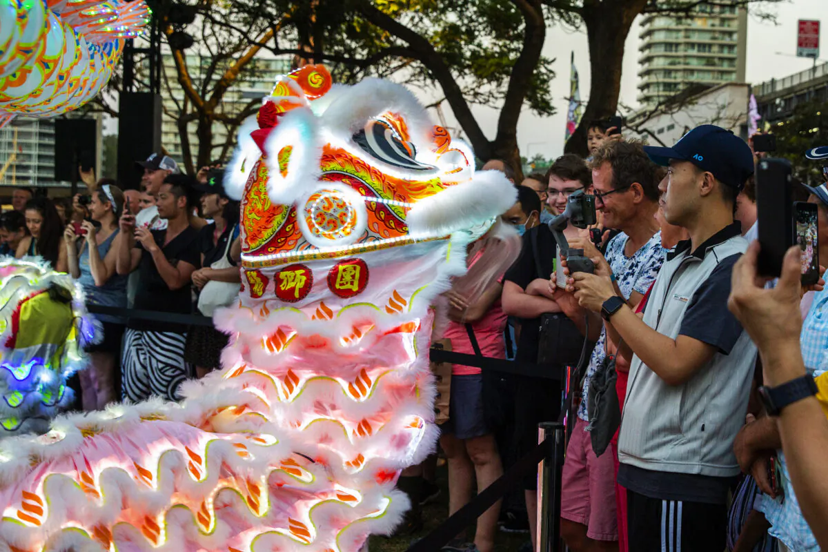 Lion dancers are seen during Lunar New Year celebrations on January 31, 2020 in Sydney, Australia. (Jenny Evans/Getty Images)