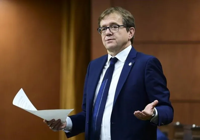 Minister of Environment and Climate Change Jonathan Wilkinson answers a question during question period in the House of Commons on Parliament Hill in Ottawa on Oct. 6, 2020. (THE CANADIAN PRESS/Sean Kilpatrick)