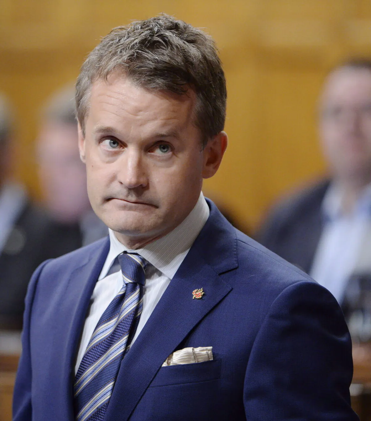 Minister of Veterans Affairs Seamus O'Regan rises during question period in the House of Commons on Parliament Hill in Ottawa on Thursday, Sept. 20, 2018.(The Canadian Press/Adrian Wyld)