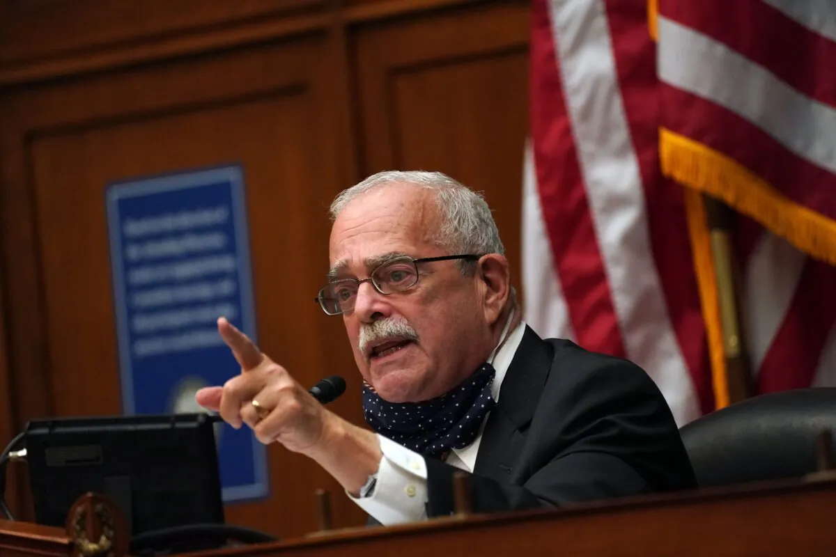 Rep. Gerald Connolly (D-Va.) speaks at the House Committee on Oversight and Reform in Washington on Oct. 7, 2020. (Toni L. Sandys/POOL/AFP via Getty Images)