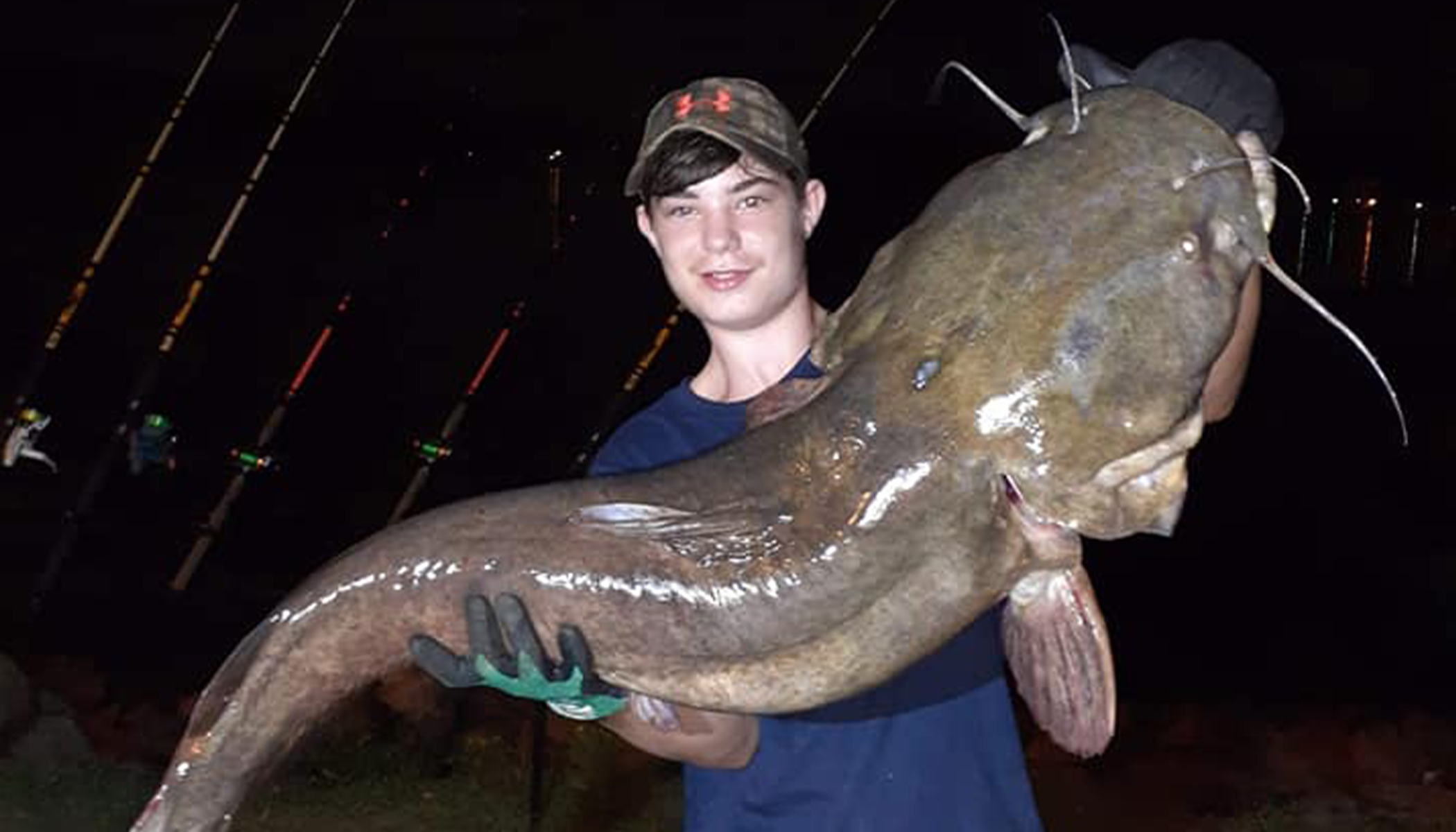 13-Year-Old Reels In Monster Catfish Fishing on SC Lake–and the