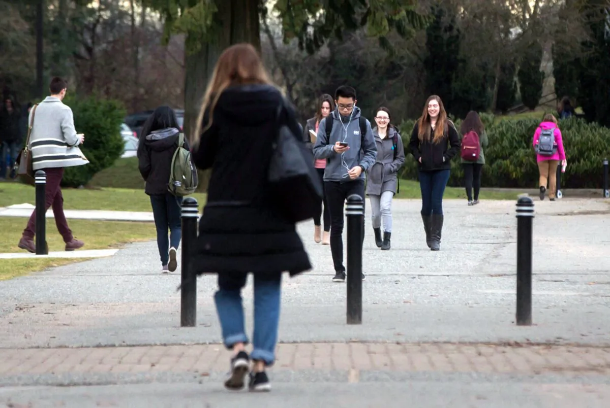 Students walk on campus in a file photo. (The Canadian Press/Darryl Dyck)