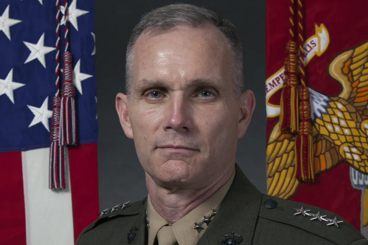 Then-Marine Corps Lt. Gen. Gary L. Thomas, deputy, on Aug. 8, 2016. (Lance Cpl. Paul A. Ochoa/Marine Corps via AP)