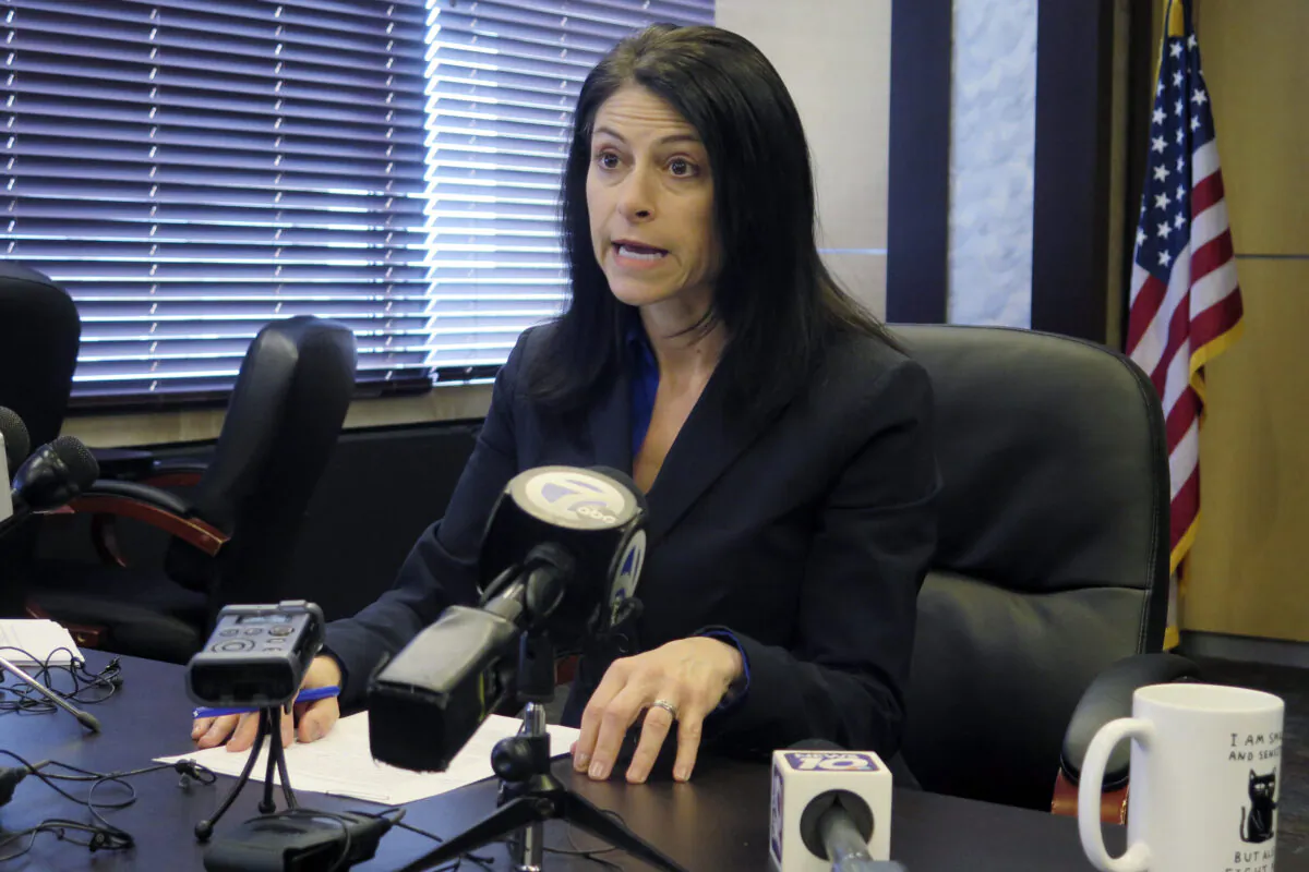 Michigan Attorney General Dana Nessel speaks during a news conference in Lansing, Mich., on March 5, 2020. (David Eggert/AP Photo)