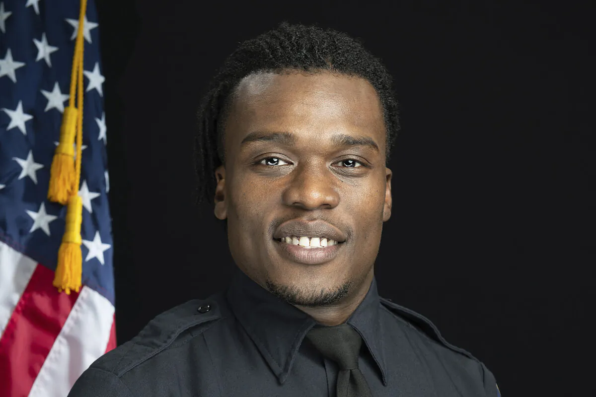 Wauwatosa Police Officer Joseph Mensah in an undated photograph. (Gary Monreal/Monreal Photography LLC/Wauwatosa Police Department via AP)