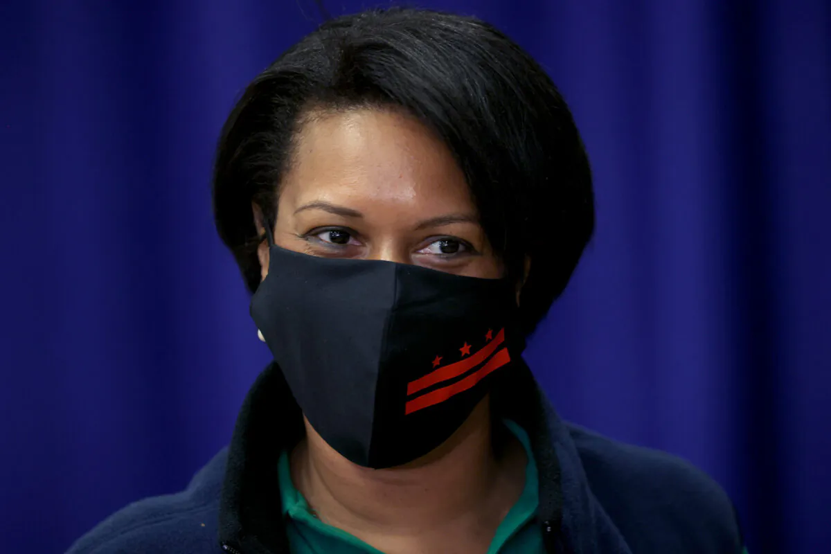Washington Mayor Muriel Bowser attends a press conference at Gonzaga High School in Washington on June 10, 2020. (Win McNamee/Getty Images)
