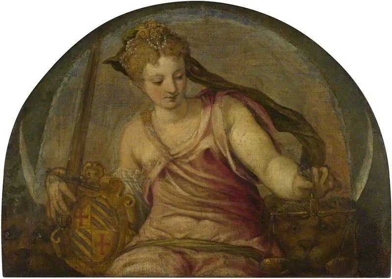 "Justice" by Giuseppe Salviati, circa 1559. (Public domain)