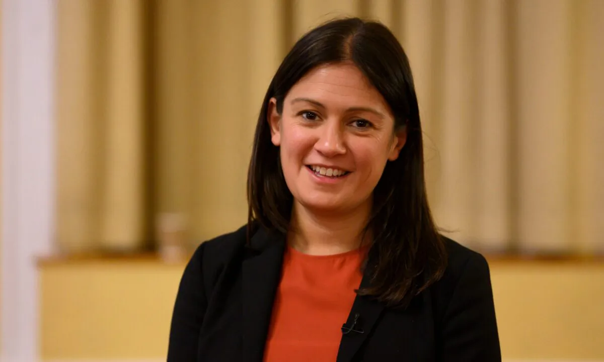 Lisa Nandy poses for a photograph at Cardiff City Hall, in Cardiff, Wales, on Feb. 2, 2020. (Matthew Horwood/Getty Images)