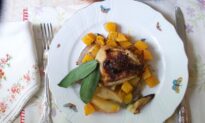 Sheet-Pan Roast Chicken, Apple, and Butternut Squash