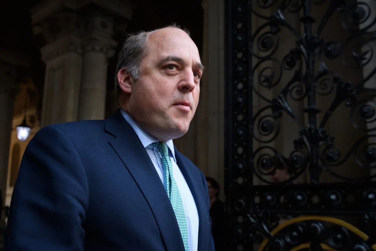 British Defence Secretary Ben Wallace walks towards Downing Street following the weekly Cabinet meeting at the Foreign Commonwealth Office on Sept. 15, 2020 in London. (Leon Neal/Getty Images)