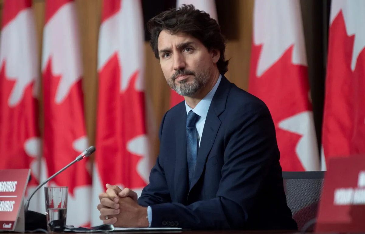 Prime Minister Justin Trudeau listens to a question during a news conference on Oct. 9, 2020 in Ottawa. (The Canadian Press/Adrian Wyld)