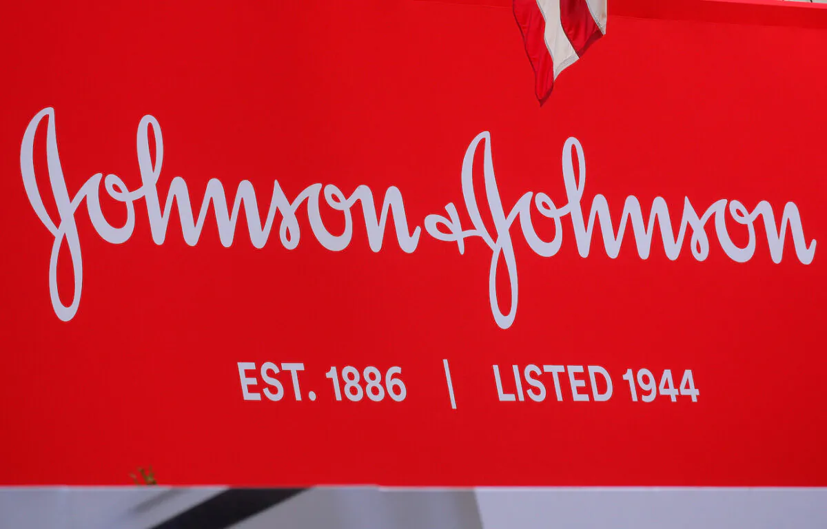 The Johnson & Johnson logo at the New York Stock Exchange on Sept. 17, 2019. (Brendan McDermid/Reuters)