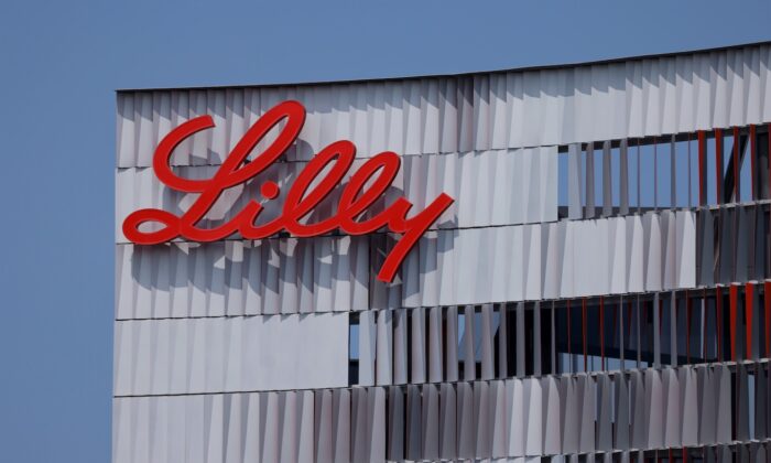 The Eli Lilly logo is shown on one of the company's offices in San Diego, Calif., on Sept. 17, 2020. (Mike Blake/Reuters)