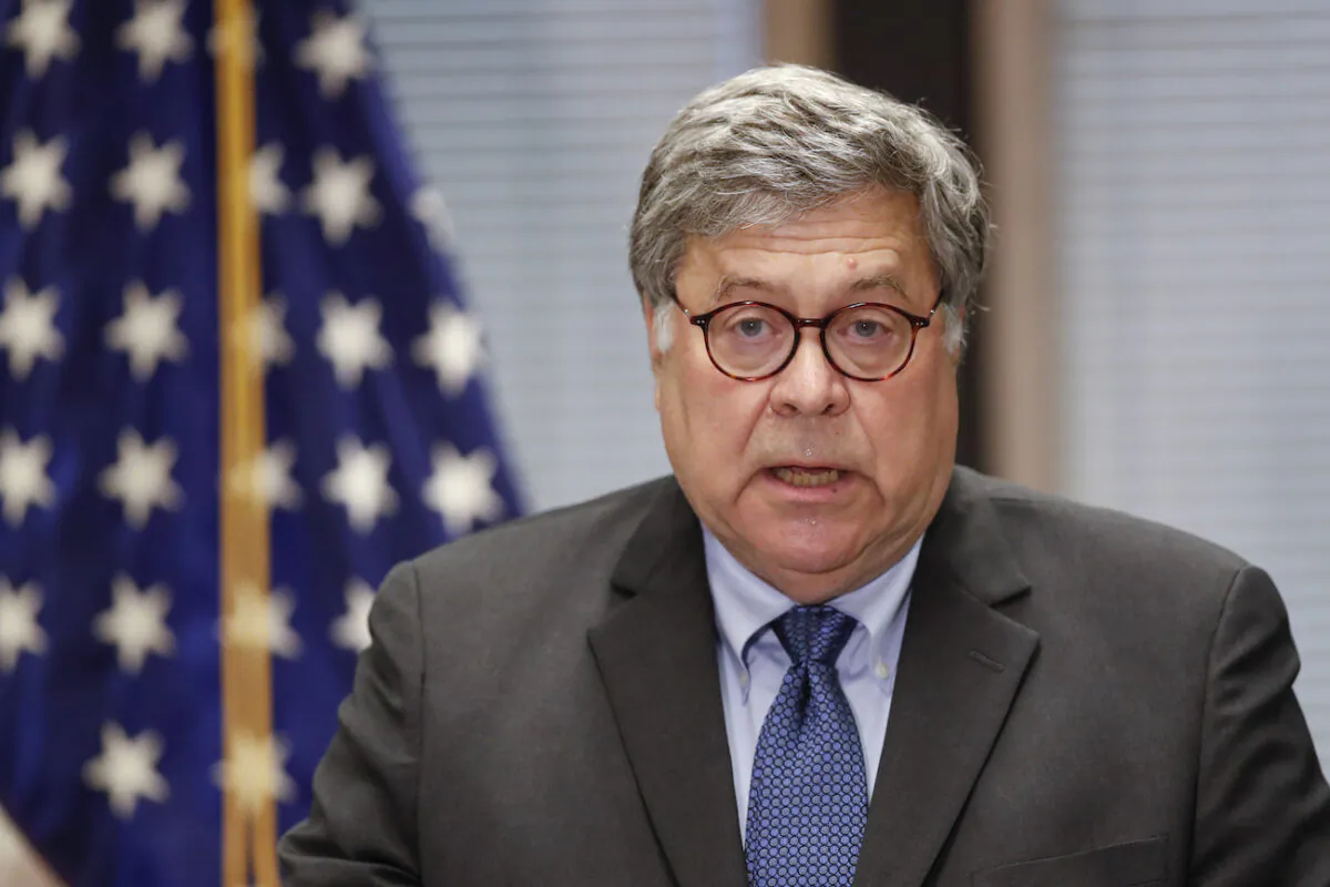 Attorney General William Barr speaks on Operation Legend, during a press conference in Chicago, Ill., on Sept. 9, 2020. (Kamil Krzaczynski via Getty Images)