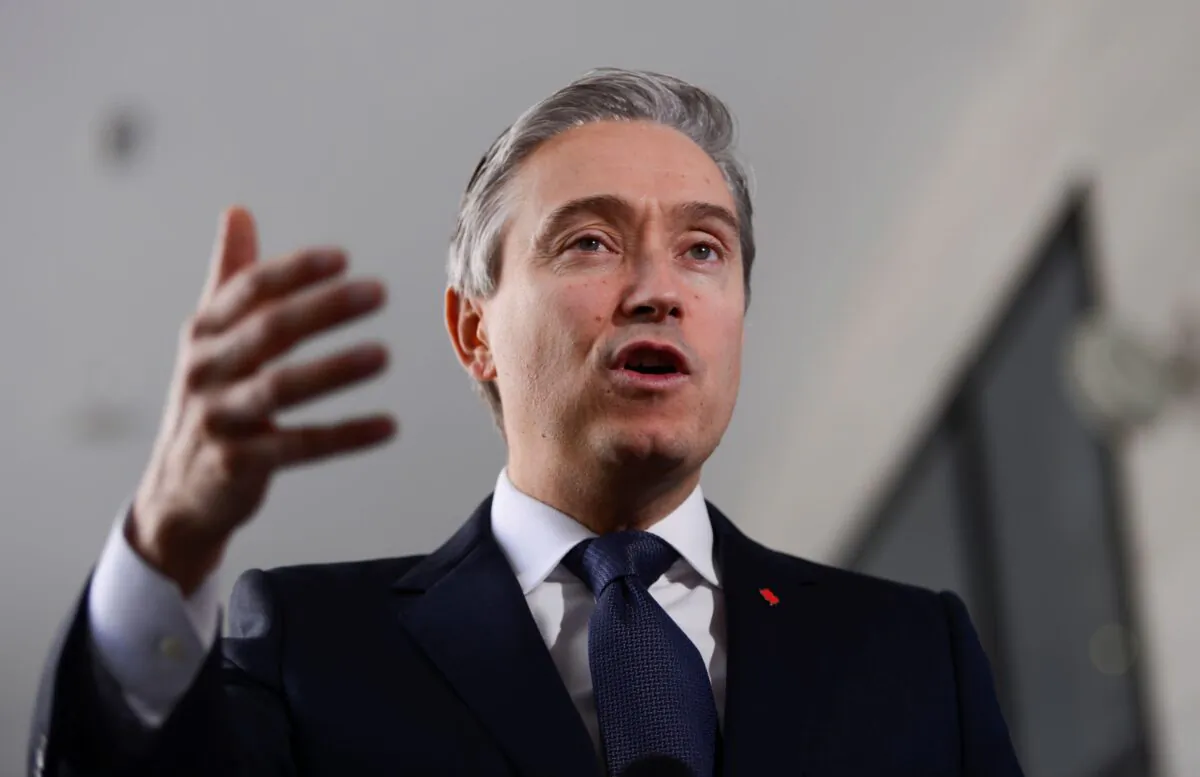Minister of Foreign Affairs François-Philippe Champagne speaks to reporters in Addis
Ababa, Ethiopia, on Feb. 9, 2020. (The Canadian Press/Sean Kilpatrick)
