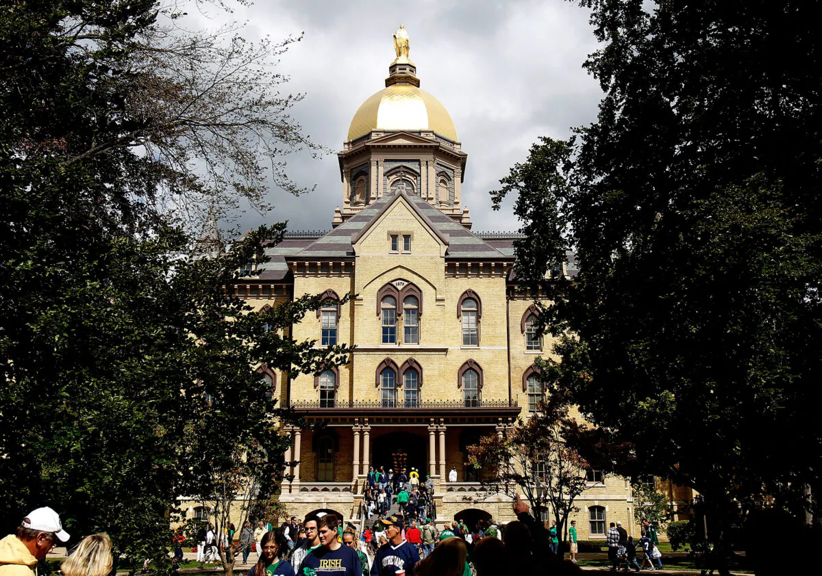 The "Golden Dome" on the campus of Notre Dame University in South Bend, Ind., on Sept. 4, 2010. (Jonathan Daniel/Getty Images)