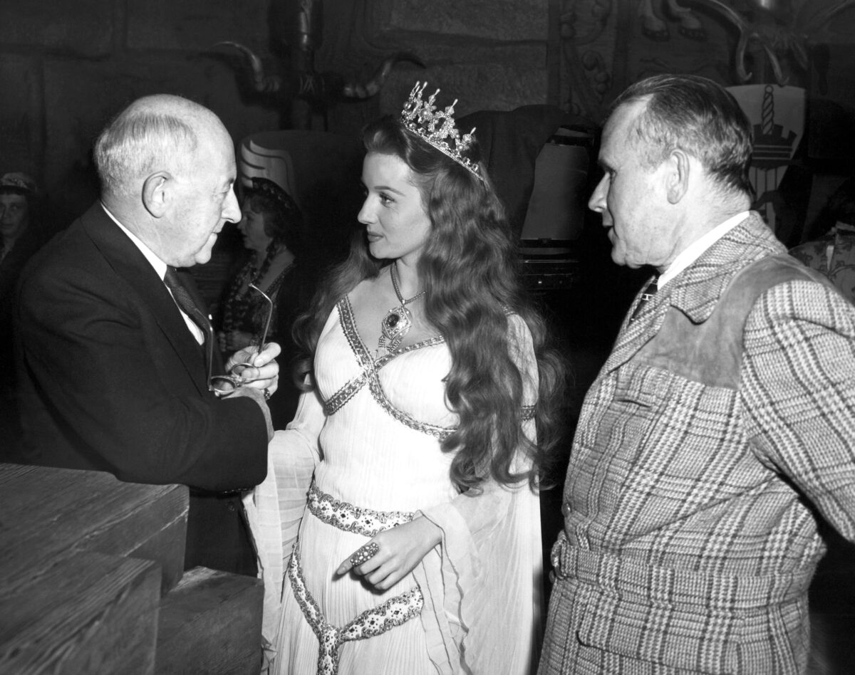 Cecil B. DeMille and Rhonda Fleming
