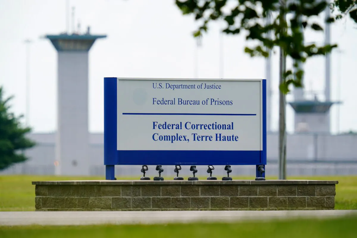 The federal prison complex in Terre Haute, Ind., on Aug. 28, 2020. (Michael Conroy/AP Photo)