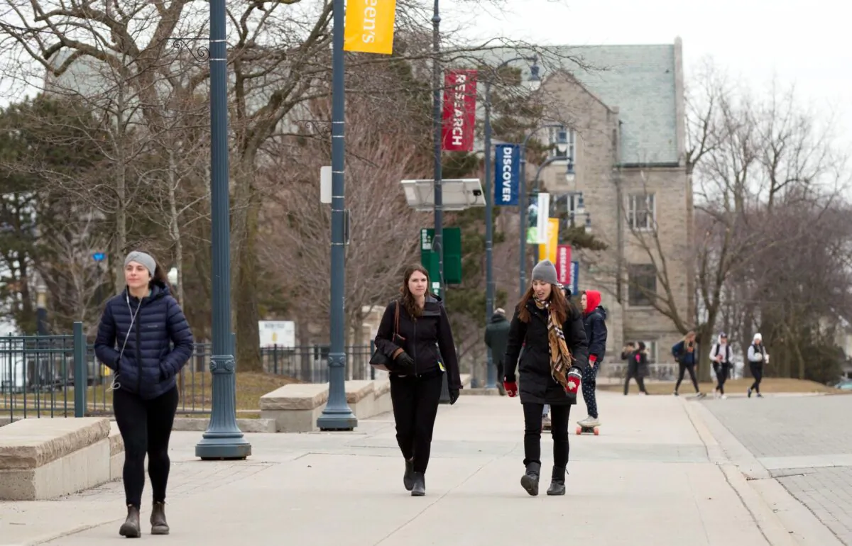 Queen's University campus in Kingston, Ont., on March 18, 2020. (The Canadian Press/Lars Hagberg)