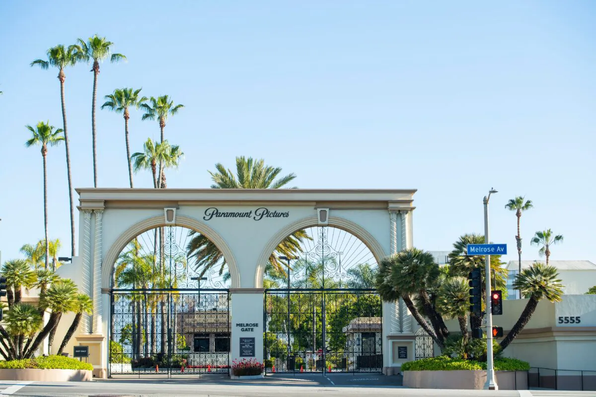 Paramount's headquarters at the Paramount Pictures studio in Los Angeles on April 15, 2020. (Valeria Macon/AFP via Getty Images)