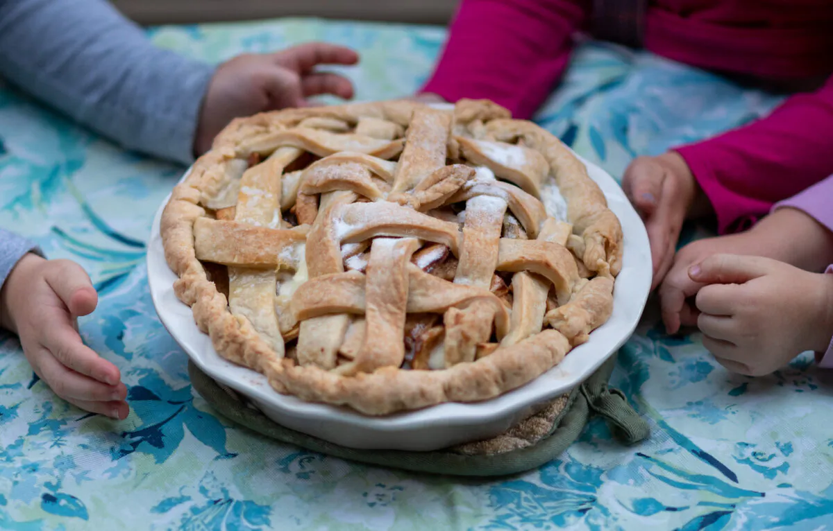 Raisin-apple pie, made with the help of little hands. (Dave Genders)
