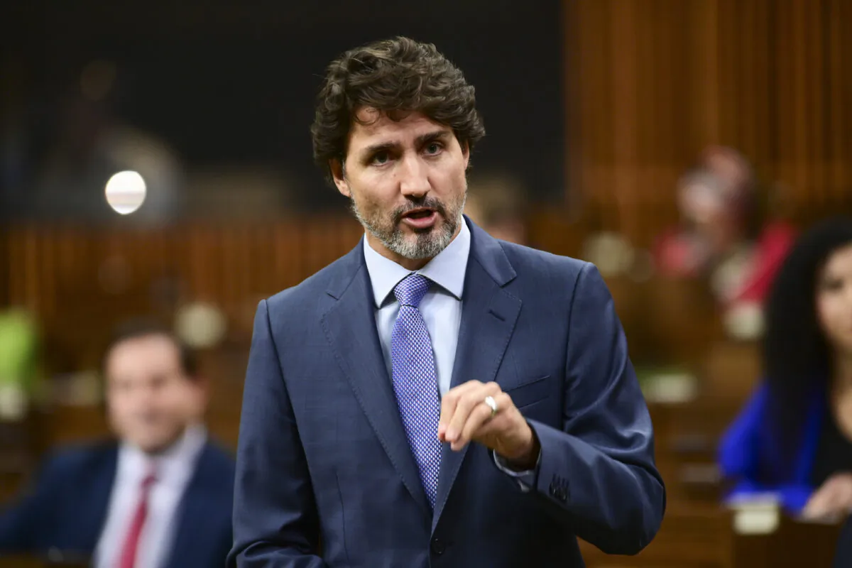 Prime Minister Justin Trudeau responds to a question during question period in the House of Commons on Parliament Hill in Ottawa on Oct. 7, 2020. (Sean Kilpatrick/The Canadian Press)