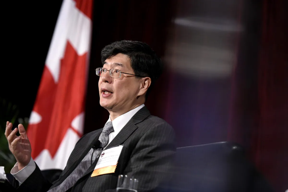 Ambassador of China to Canada Cong Peiwu speaks as part of a panel at the Ottawa Conference on Security and Defence in Ottawa on March 4, 2020. (The Canadian Press/Justin Tang)