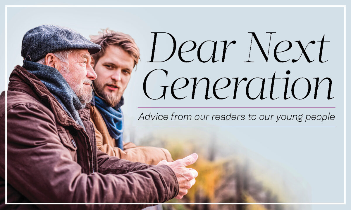 Readers give advice to young people in the "Dear Next Generation" column. (Photo by Shutterstock)