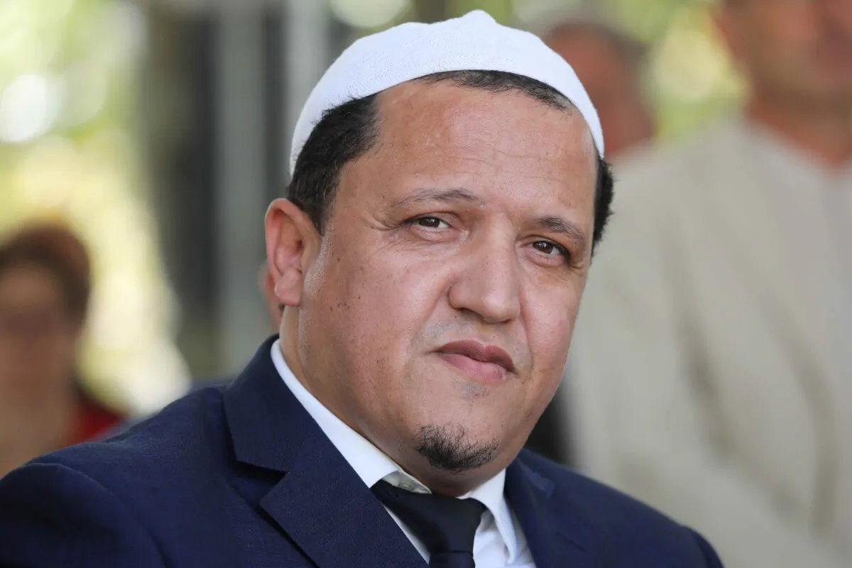 Imam of Drancy Hassen Chalghoumi attends a national ceremony to pay tribute to the victims of militant attacks, in Paris, France, on Sept. 19, 2018. (Ludovic Marin/Pool via Reuters)